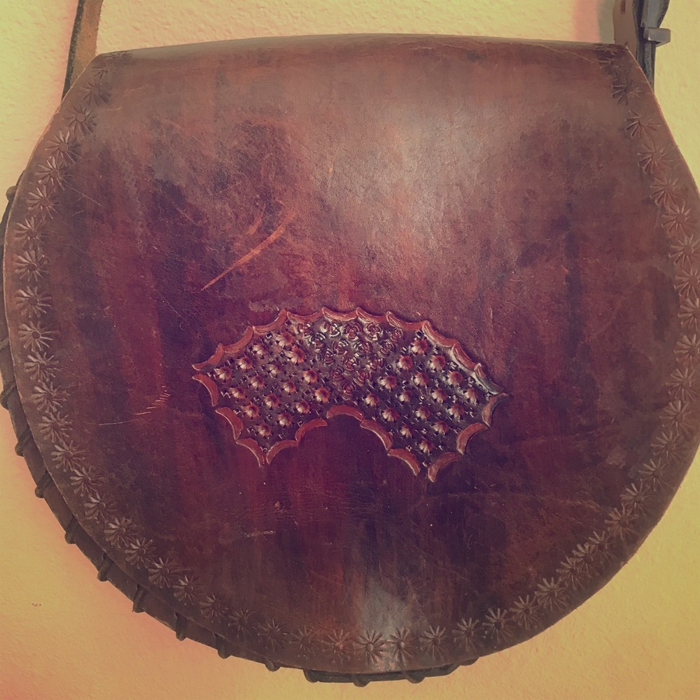 Vintage Tooled Leather Purse